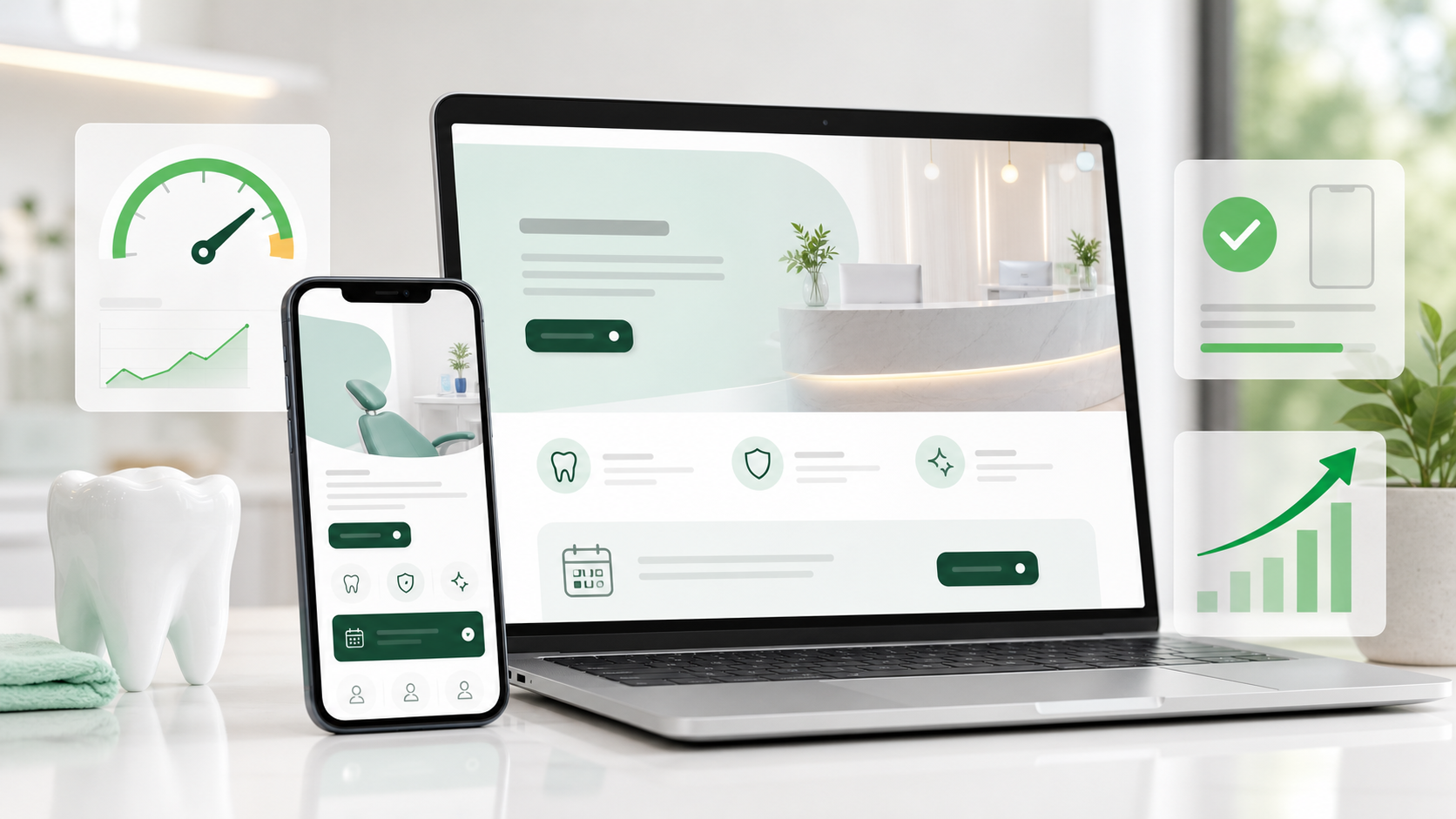 Fast mobile dental website with appointment and performance signals for local SEO